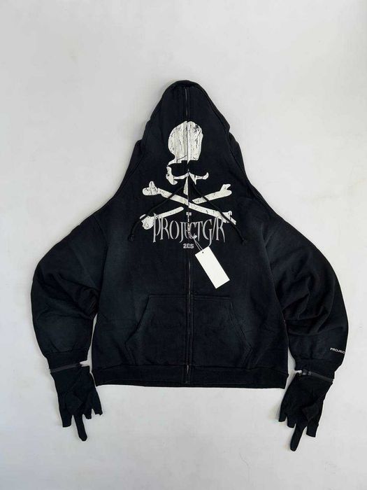 Project Grailz GR Mastermind zip up чорна зіпка зипка фулл
