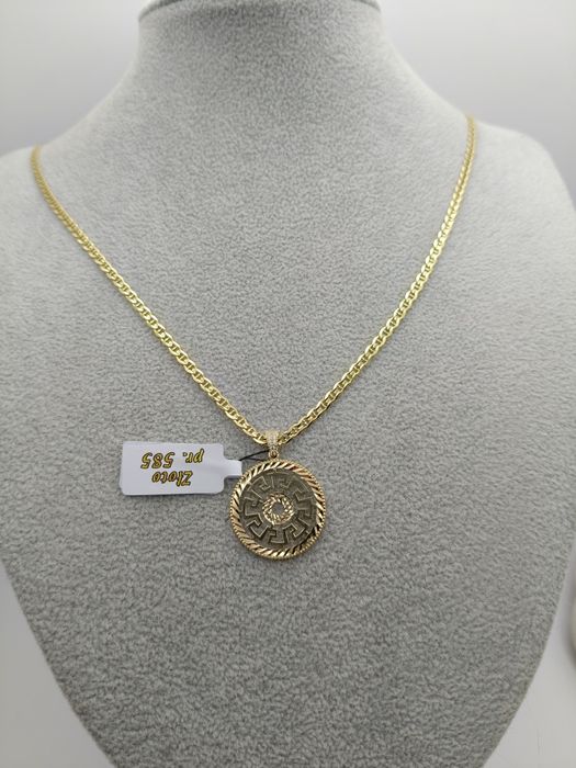 Złota Zawieszka Wzór Grecki Pr.585 Nowa Zapraszamy