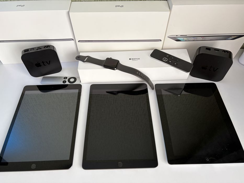Лот iPad 9 wifi 64, Apple Watch series 3, apple tv пульт чистий icloud