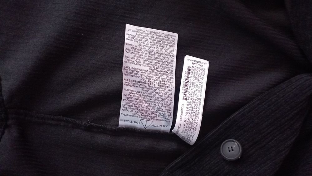 Жіноча тепла вільветова сорочка ZARA зі вставками з еко шкіри.
