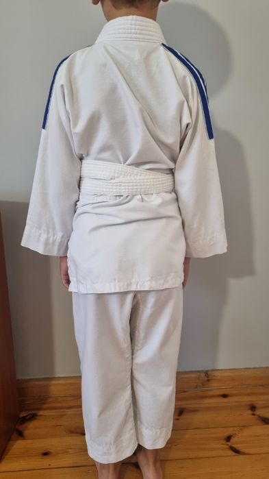 Kimono judo adidas + biały  pas 130/140