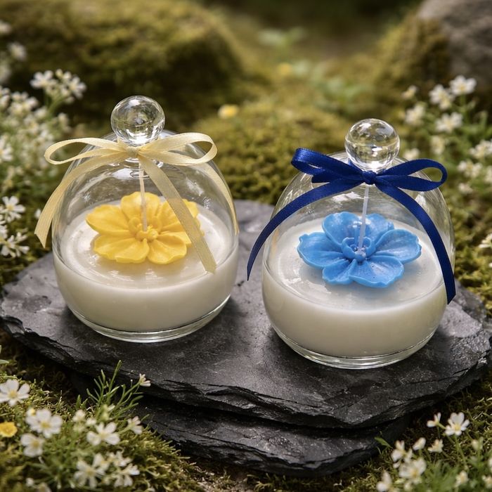 Vela em bomboneira com tampa