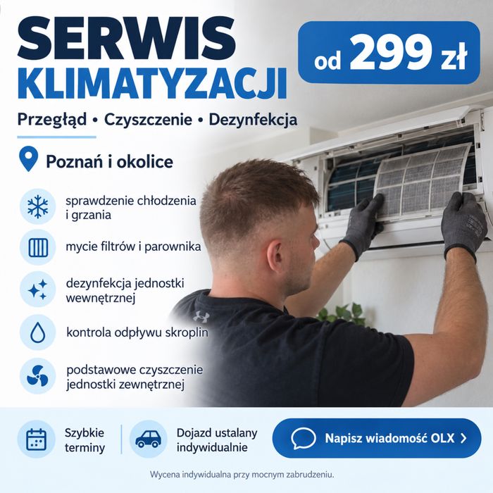 Serwis klimatyzacji | Czyszczenie | Dezynfekcja | Poznań i okolice