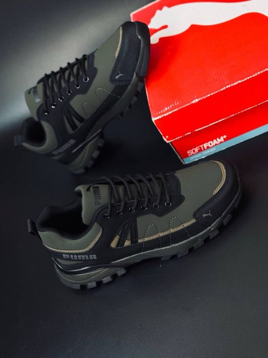Термо кроссовки Пума хаки / Puma termo gore-tex waterproof / 36-50