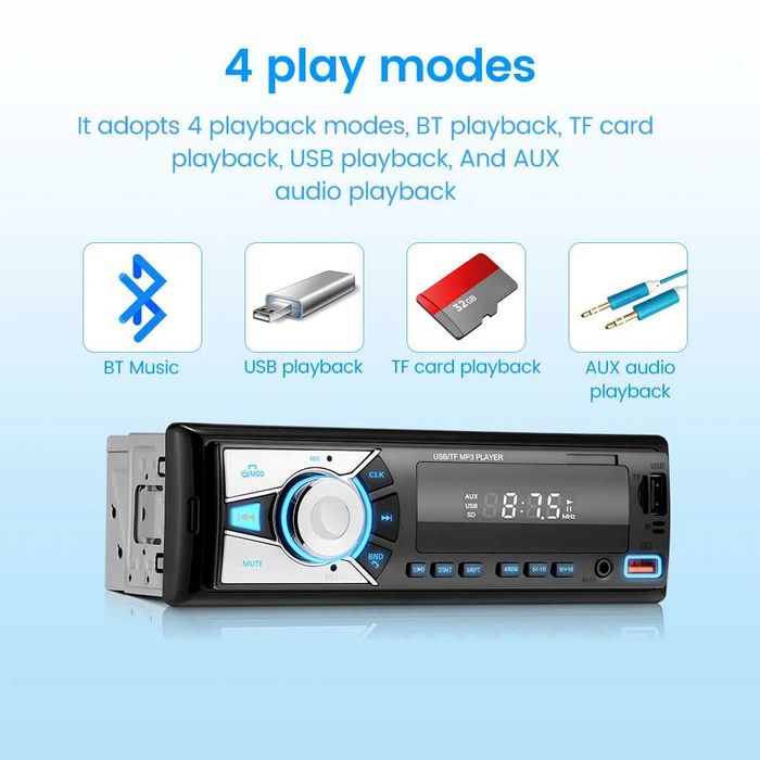 Rádio do carro do bluetooth, Leitor MP3, 1din
