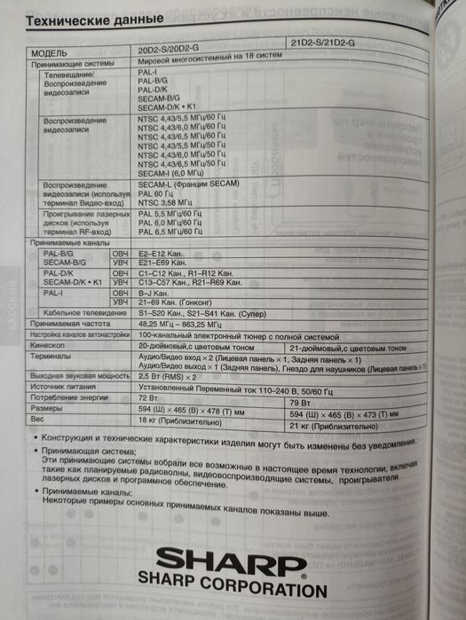 Телевизор Sharp бу