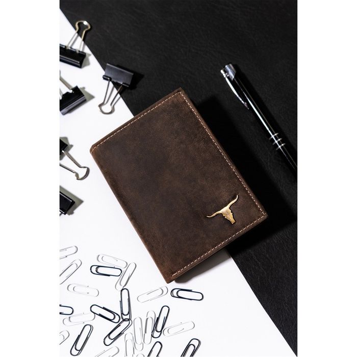 duży portfel męski z bydlęcej skóry naturalnej - buffalo wild