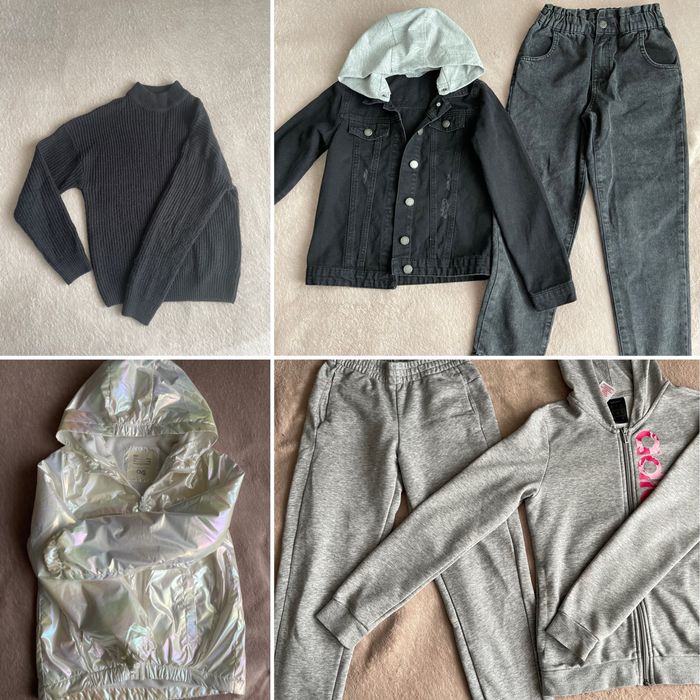 Костюм Adidas,джинсы Zara-152,ветровка-140,Куртка,жилетка,бомбер