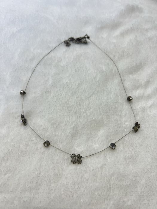 Łańcuszek naszyjnik vintage NEXT kwiatuszki cyrkonie kwiaty floral 13