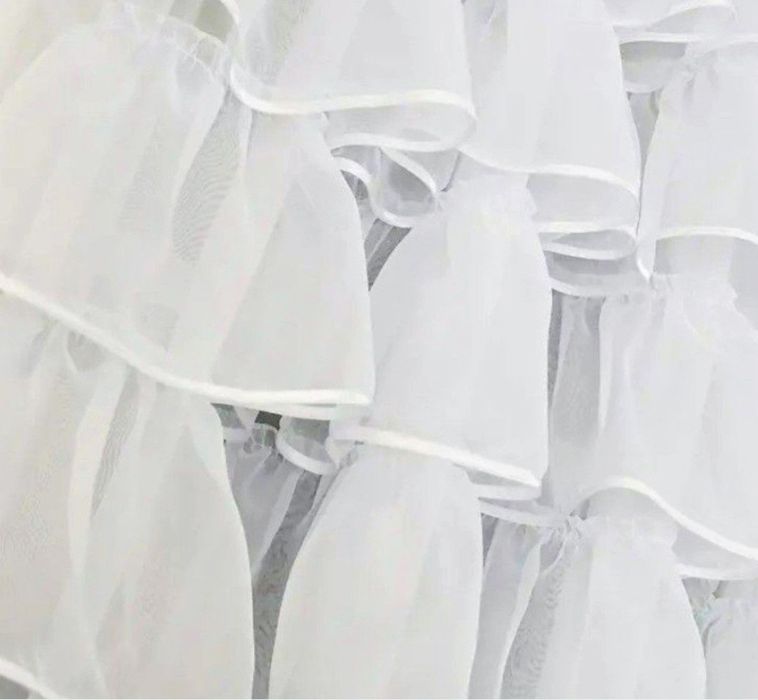 Firana biała zasłona falbany 140/270