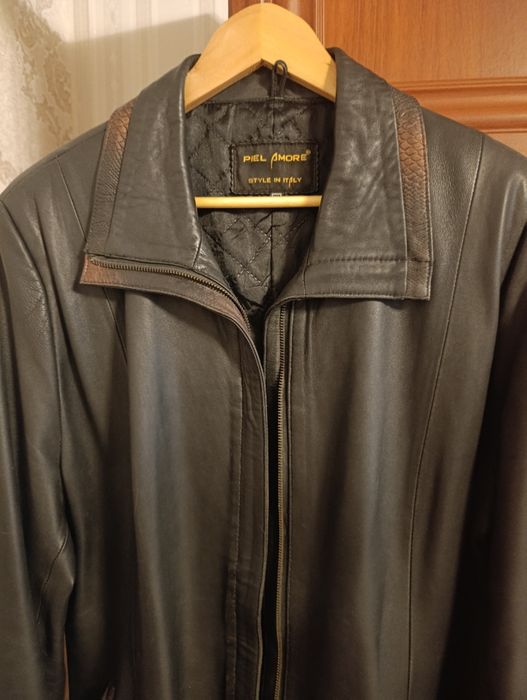 Плащ , пальто шкіряне