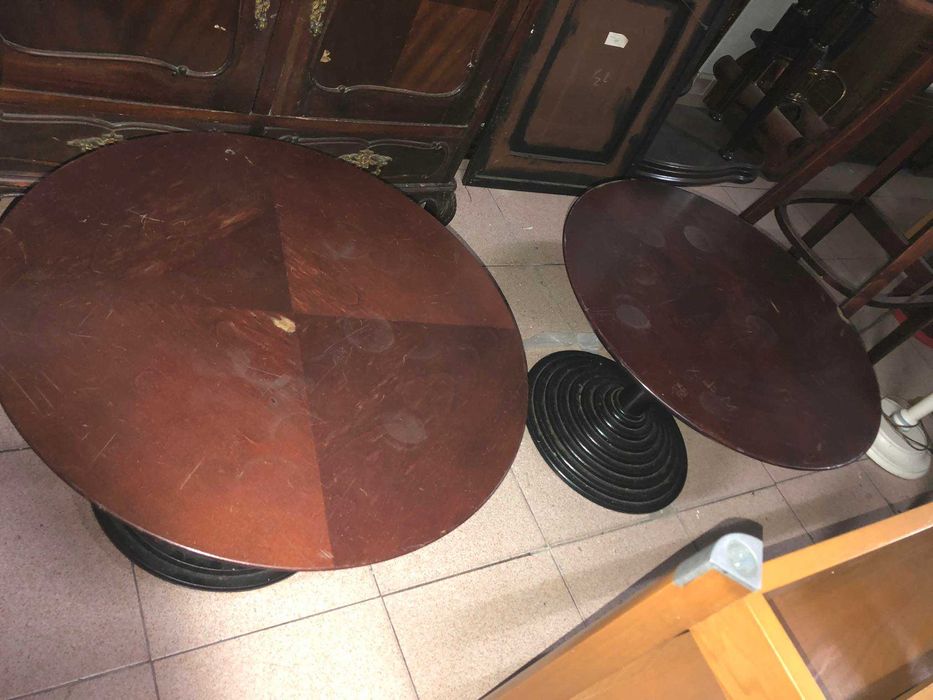 6 mesas pequenas em ferro fundido usadas preço para as 6