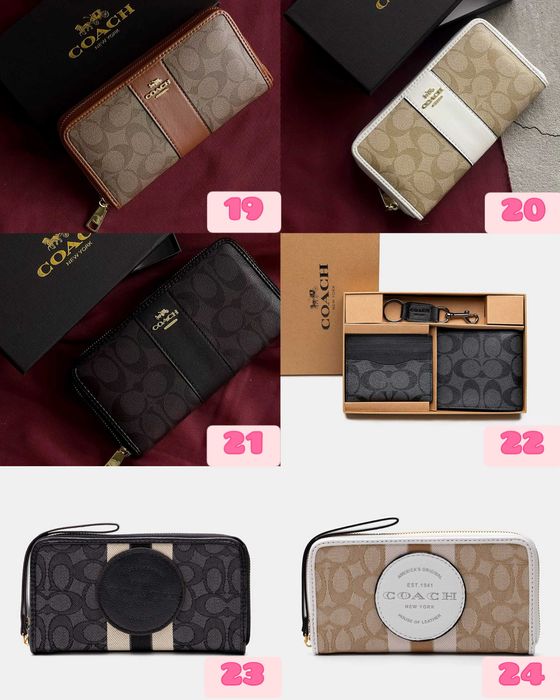 ‼️БЕЗ ПЕРЕДПЛАТИ Жіночі гаманці Coach | Повний комплект| Якісна шкіра
