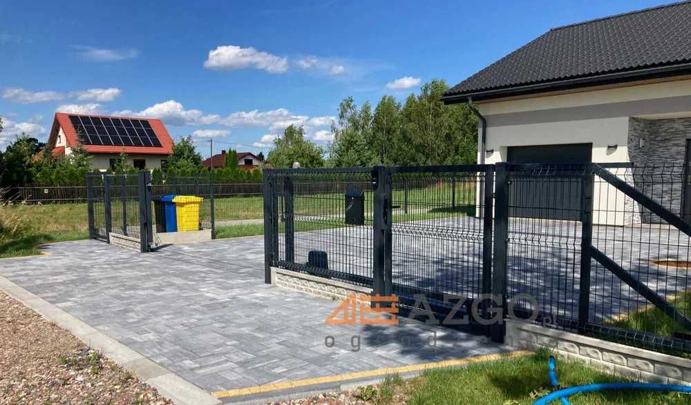 Ogrodzenie Panelowe 3D 2D z Paneli Słupki siatka 3D płyta betonowa