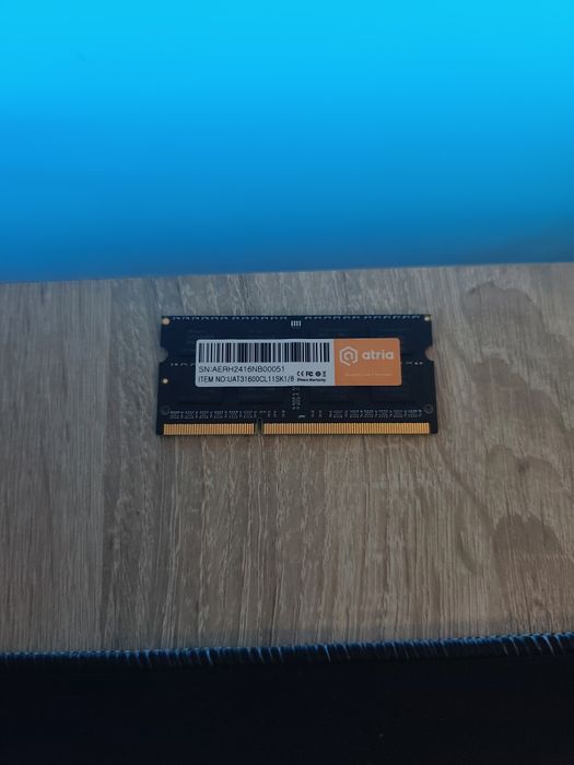 Оперативна пам'ять ATRIA SODIMM DDR3 8GB 1600Mhz