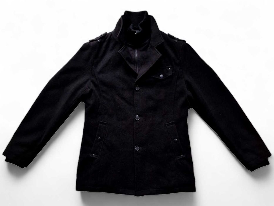 Kurtka płaszcz męski zimowy, gruby, czarny, ocieplany, rozm. XXL, st.