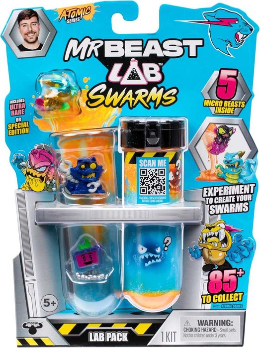 Фігурки Мистер Біст MrBeast Lab Swarms Lab Series 2 Atomic Lab 5 Pack
