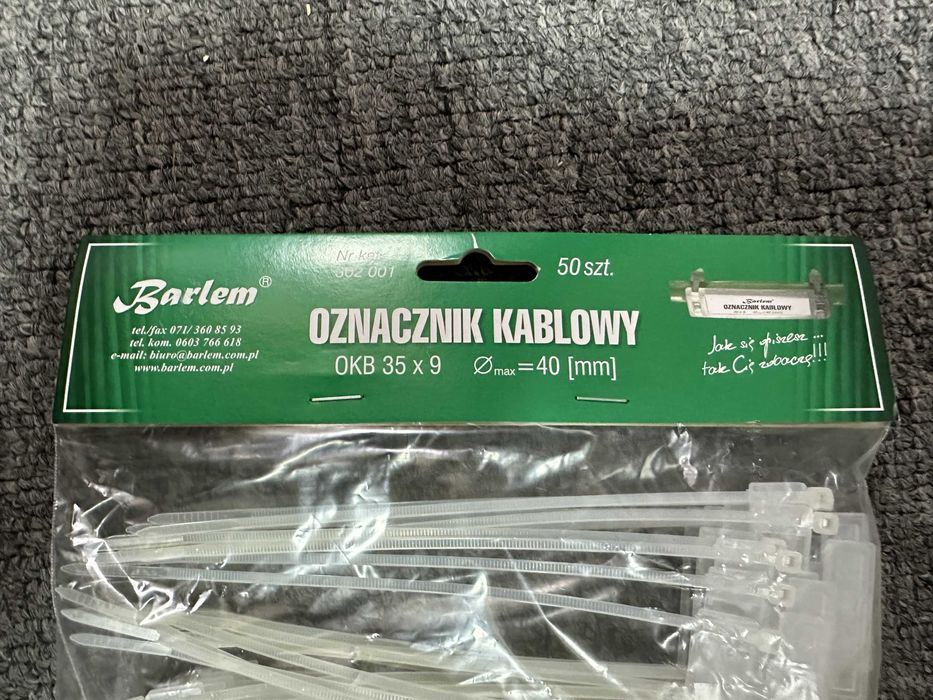 Oznaczniki kablowe OKB 35x9 Barlem 400 szt.