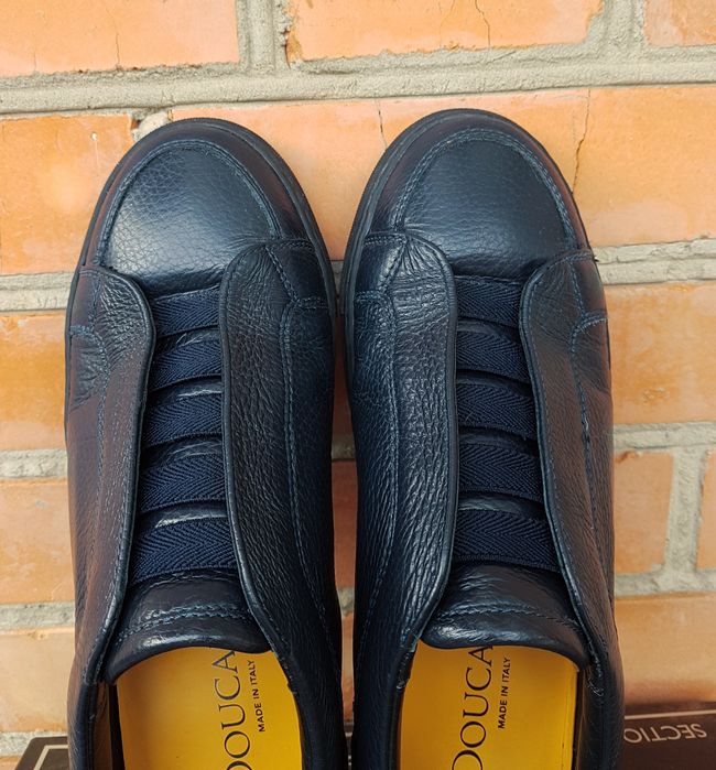 Doucal's Roger Blue Slip-on Sneakers кросівки шкіряні оригінал 40