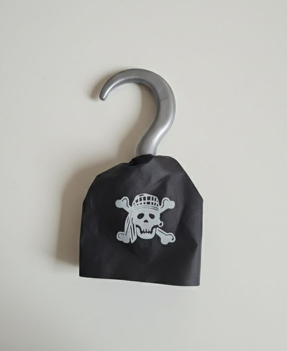 Fato / fantasia de carnaval, disfarce, conjunto pirata e gancho 80-92c