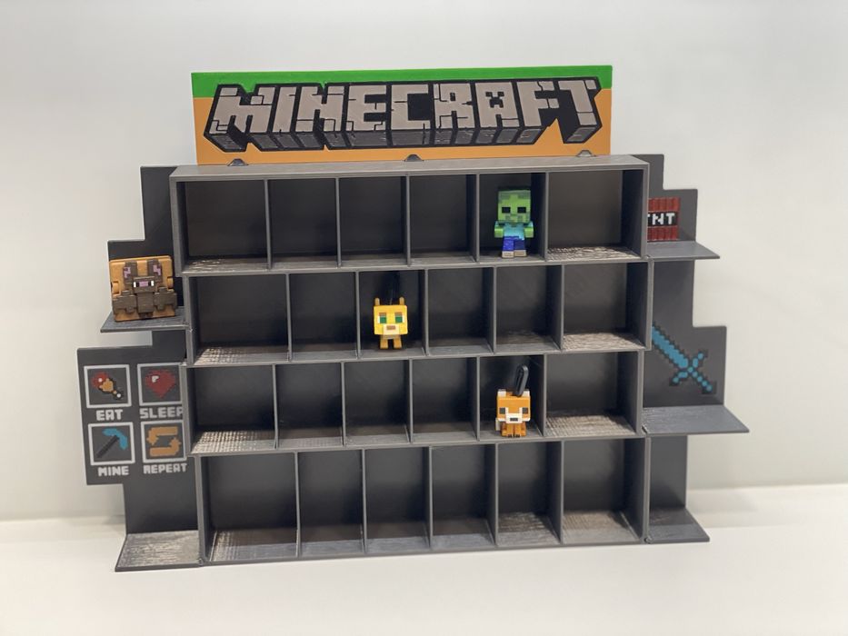 Поличка для колекції Minecraft( Майнкрафт ) на 28 фігурок 3D друк