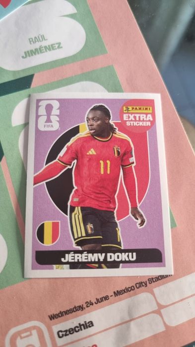 Jeremy Doku Extra Sticker Mundial 2026