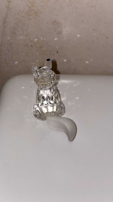 Estatueta em cristal de Raposa Swarovski