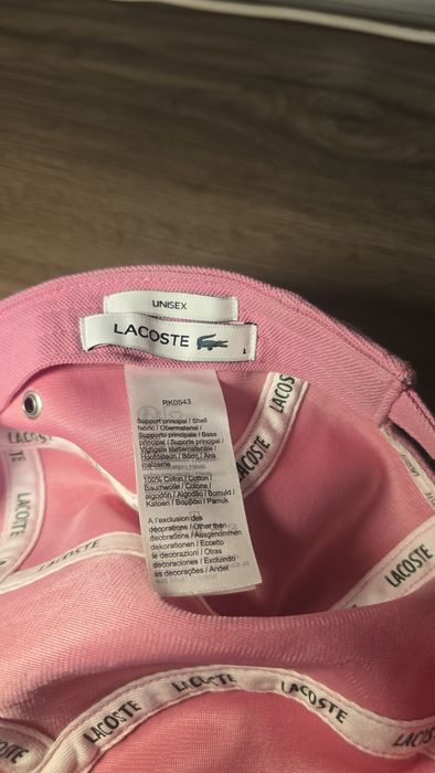 Bonés lacoste vermelh/rosa