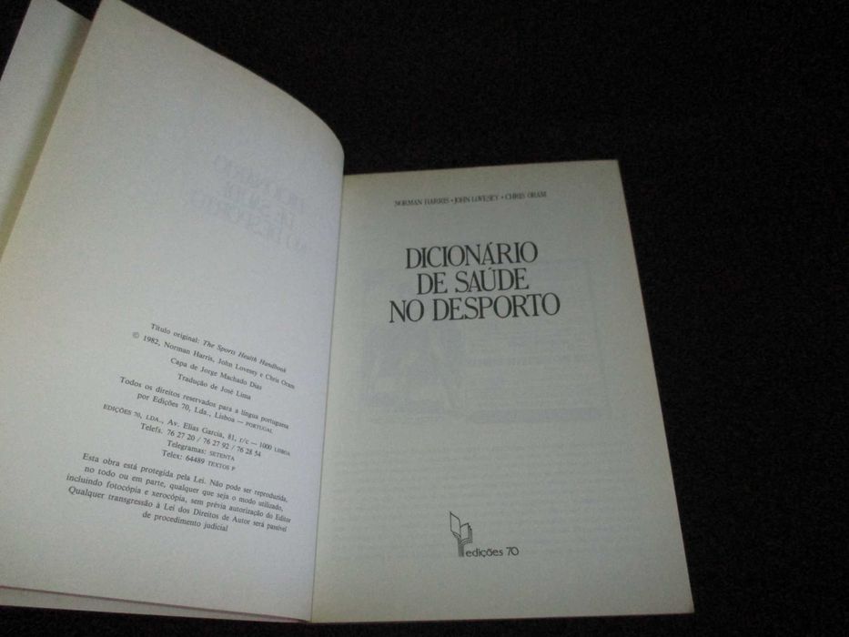 Livro Dicionário de Saúde no Desporto