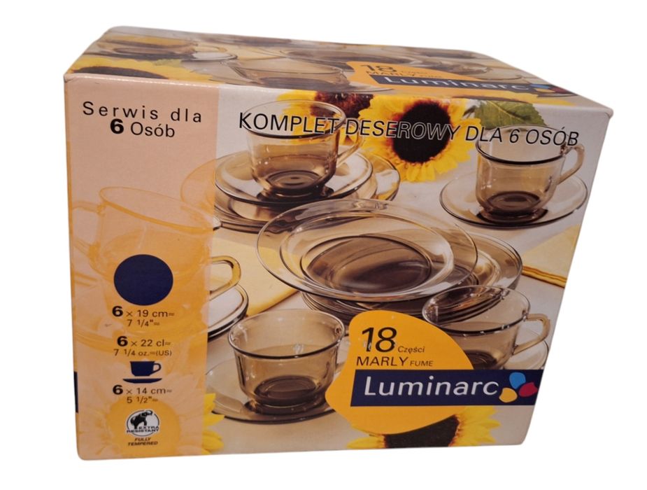 Zest.deserowy LUMINARC MARLY 18 el.+Komplet do napojów LUMINARC - 7 el