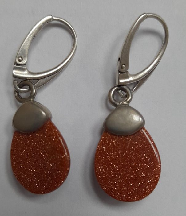 Kolczyki srebrne ,,Noc Kairu,,