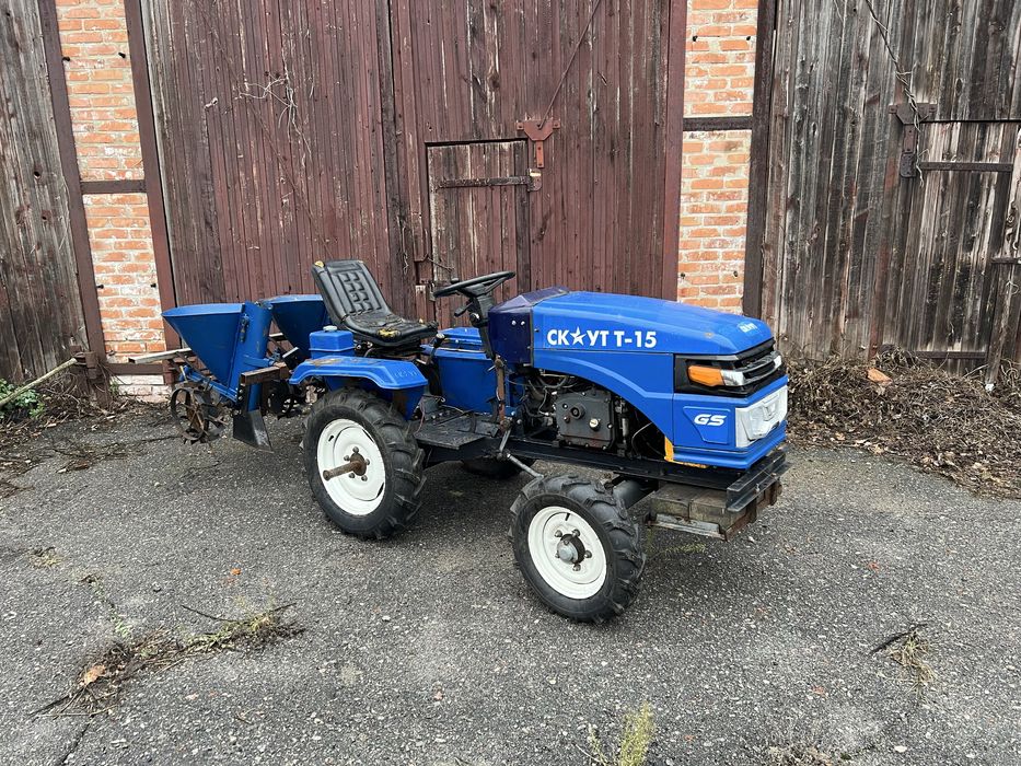 Мінітрактор Скаут Т-15 з навісним плуг саджалка копалка фреза мототрак