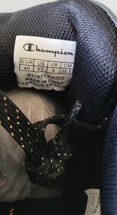 Sapatilhas Champion Tamanho 40 Pretas Novas