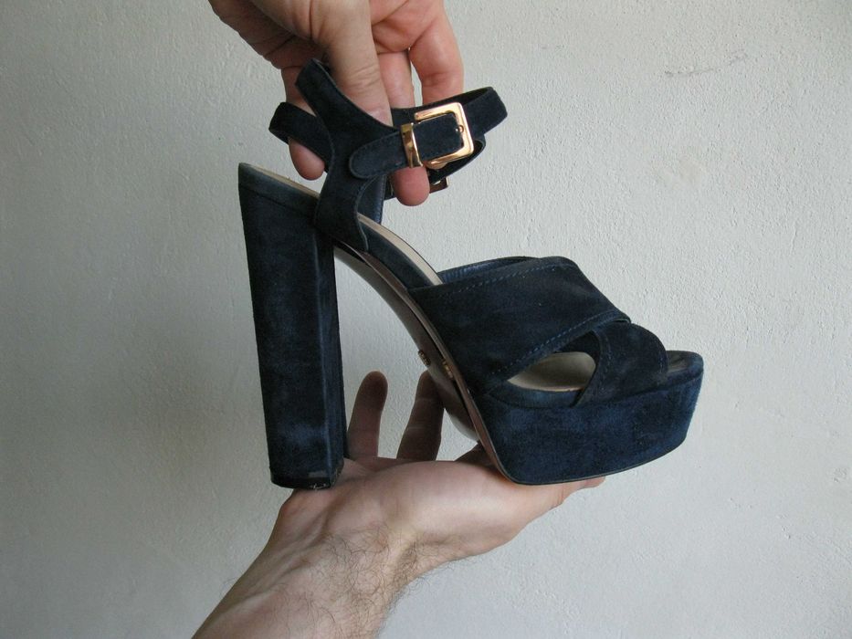 туфли летние женские кожаные MiaMay на каблуке и платформе Mia May