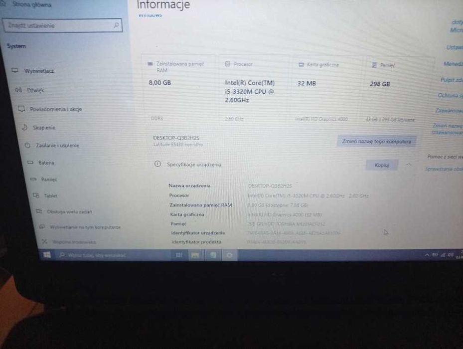 Laptop Dell Latitude E5430 i5 8GB RAM 320GB dysk pod retro gaming