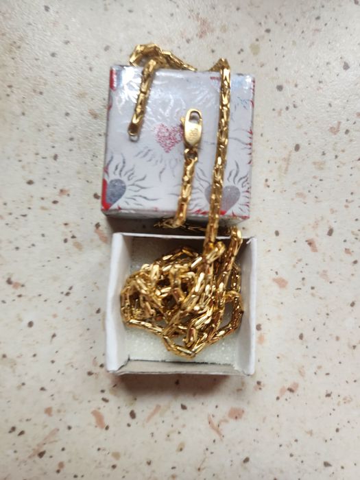 Złoty Łańcuszek Królewski Król Okrągły 585.