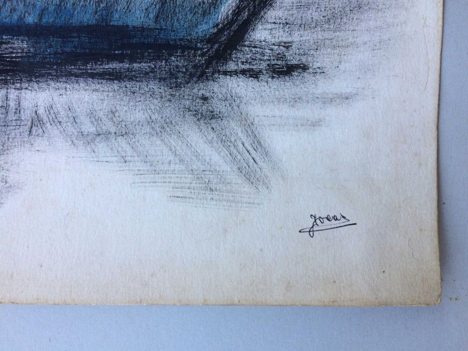 Dois originais do artista JOCAR – 2 pinturas sobre o mar – Setúbal