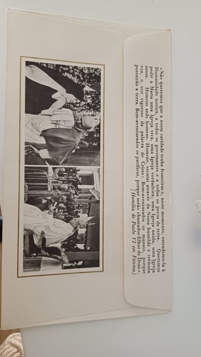 Envelope da peregrinação do papa Paulo VI