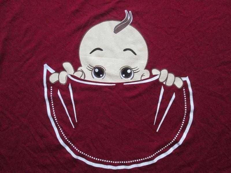 Футболка для беременных с малышом вискоза Happy Mama .