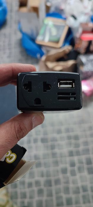 Conversor USB tomada EU Carro 12V/24V