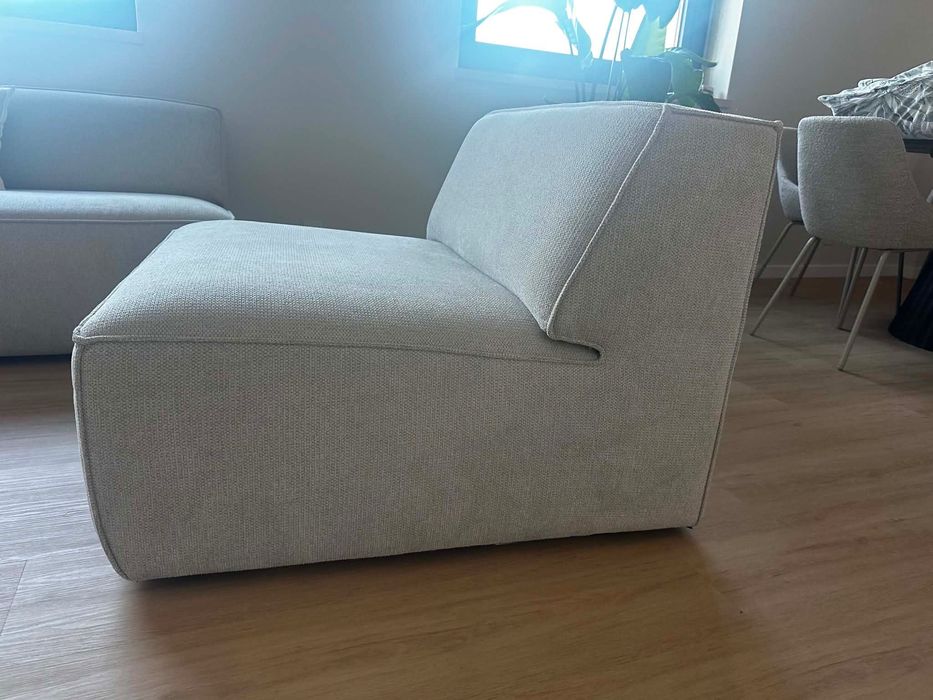 Sofá modular de 3 peças – Cinzento claro – Quase novo | 900€