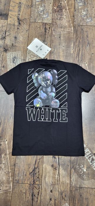 Off white czarna koszulka męska młodzieżowa t-shirt bawełna premium L