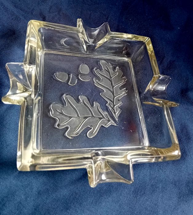 Wiekowa Niemiecka szklana popielnica