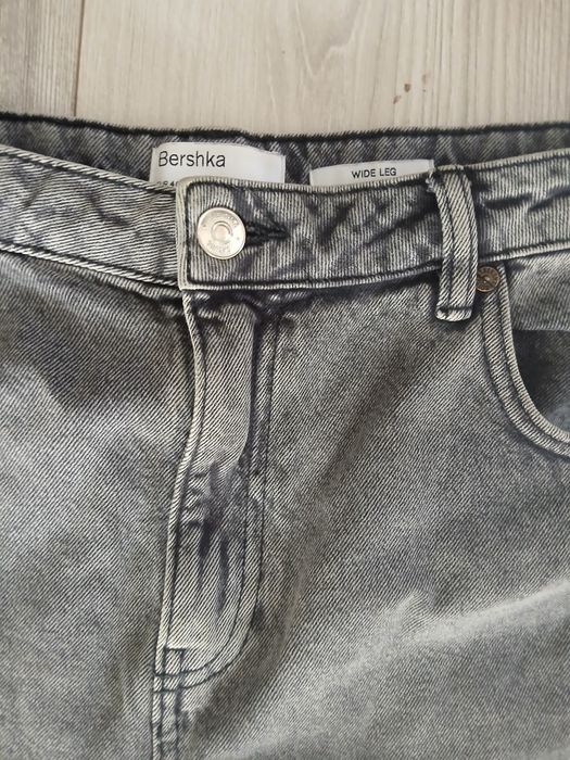 Spodnie wide leg bershka rozmiar L grey