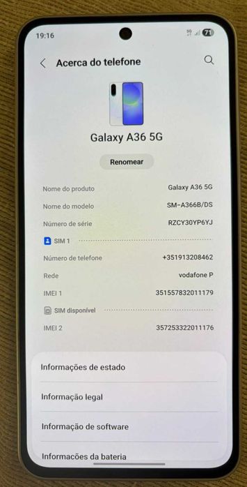 Samsung Galaxy A36 5G 6.7" NOVO