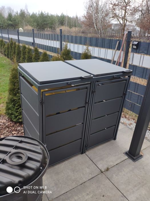 Zabudowa koszy na śmieci, montaż.