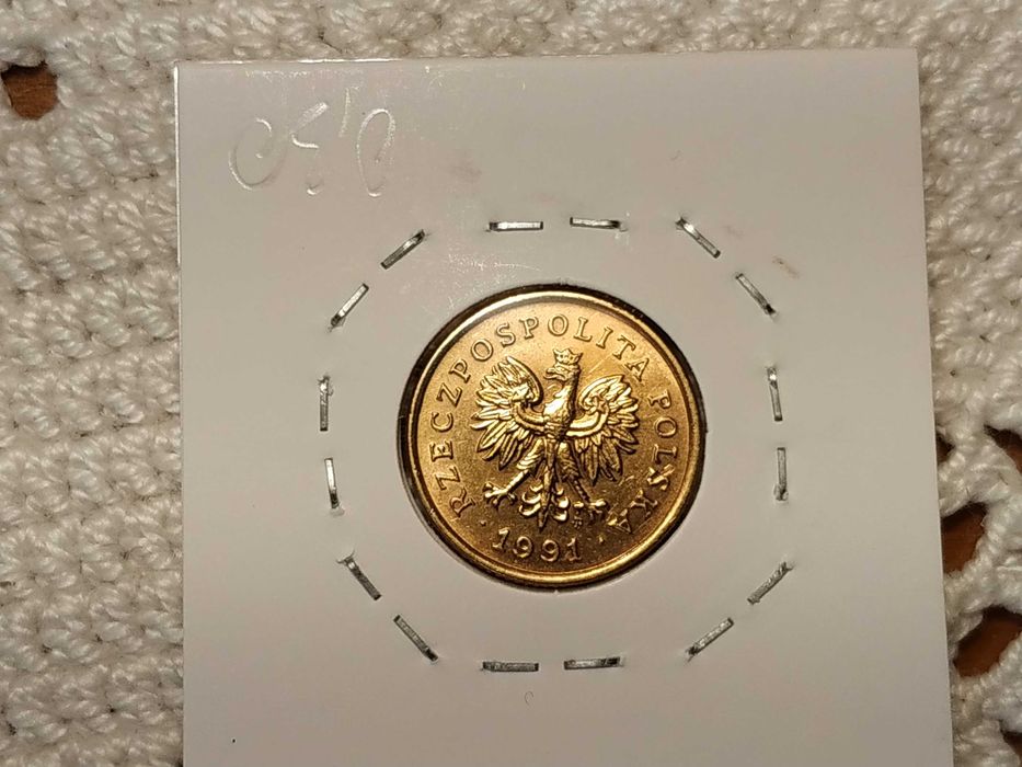 Polónia - moeda de 5 groszy de 1991 (F)