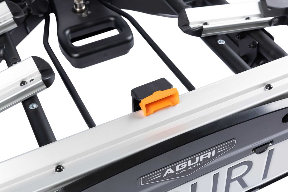 Bagażnik rowerowy platforma na hak Aguri Active Bike PRO 3 Silver uchylany na 3 rowery 13PIN