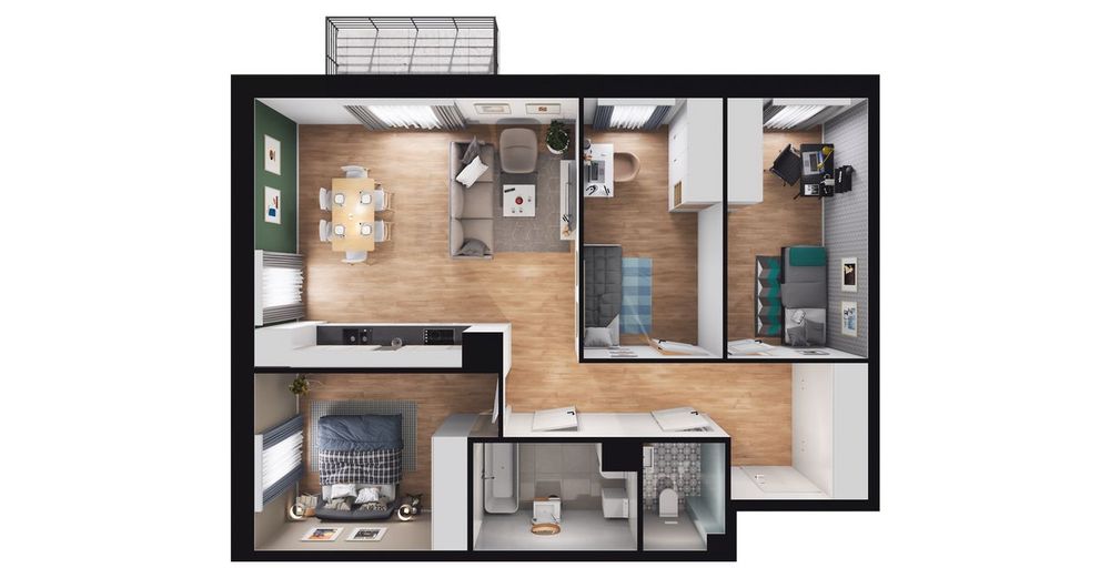 4-pokojowe mieszkanie 72m2 + balkon Bez Prowizji