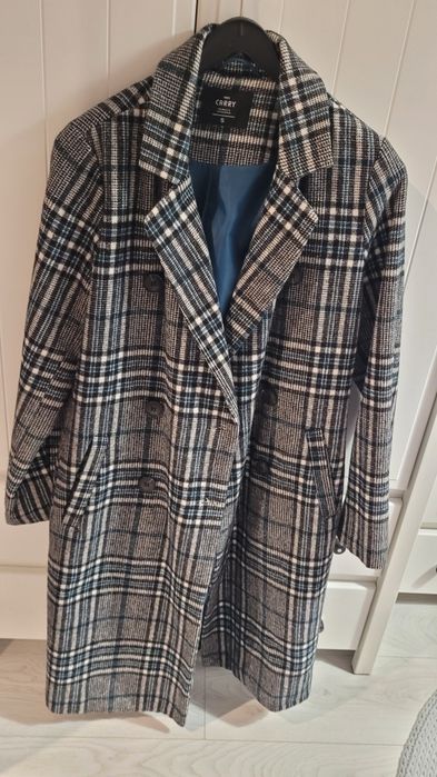 Płaszcz w kratkę damski rozmiar 36